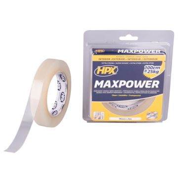 HPX Maxpower Indoor - zwart 19mm x 5m