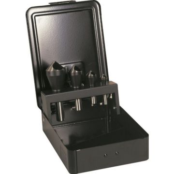Rotec Verzinkfr.set '417' HSS-E met schuin gat, 4-dlg, ø10-28