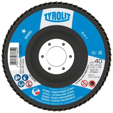 Tyrolit Lamellenschijf conisch 125x22,23 ZA120-B (10 stuks)