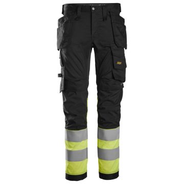 Snickers HV Cl 1 Stretch Trousers 50 Zwart 63340455050