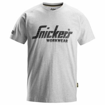 Snickers Logo T-Shirt XXL Gemeleerd Grijs 25902800008