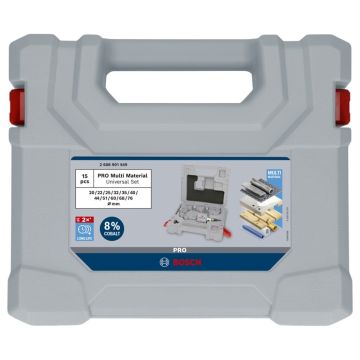 Bosch PRO Multi Material Q-Lock adapterset voor gatzagen, 15-delig, Diametermm: 20; 22; 25; 32; 35;
