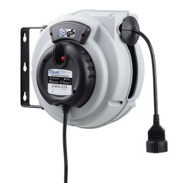 Mavel Kabelhaspel Compact 15m (1-230V) met French stekker