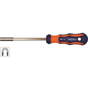 Rotec Bitschroevendraaier 1/4", magn., 2K-heft, L=230