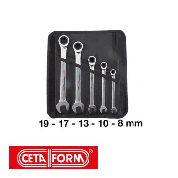 Cetaform Set Ratel-Steekringsleutels 5-delig