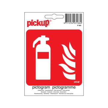 Pickup Sticker Brandblusser 100x100 mm