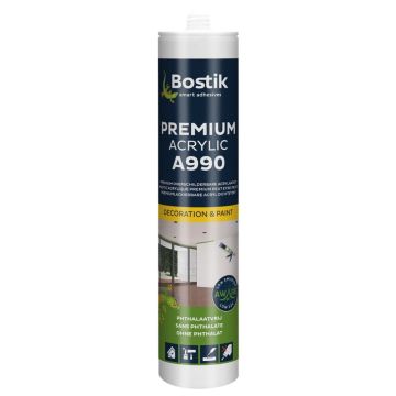 Bostik A990 Premium Acrylic Eu300 310ml/C12 Wit