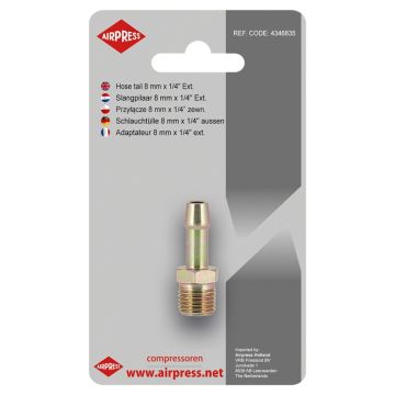 Airpress Slangpilaar 8mm x 1/4" extern