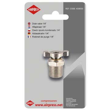 Airpress Aftapkraan 1/4"
