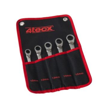 4tecx Ring-steek Ratelsleutelset 5-delig Roltas