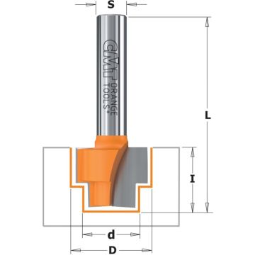 CMT Raambeslag bovenfrees D=16.3 x 16mm L=80 S=8 Z2