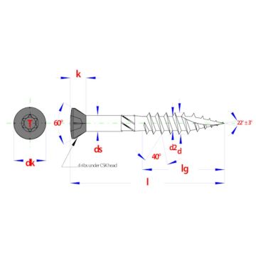 PGB Potdekselschroef zwart VZK-T25 Ø5,0x70 C2