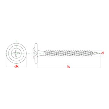 PGB Snelbouwschroef "S" platkop Ø4,20x13 Zn
