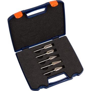Rotec Stiftfrezenset, 5-dlg, Z6 (kruis), B,C,F,G en L / ø9,6