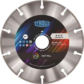 Tyrolit UC3 Diamantcirkelzaag UC3 125mm x 1,3mm x 22,23mm DC-All-FC
