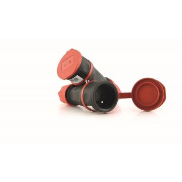 Lumx Stopcontact "dual System" Met Klapdeksel - 2p + A
