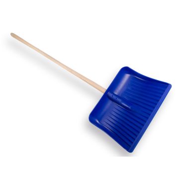 Atlas Sneeuwschuiver - sneeuwbats kunststof 50cm met gebogen essen batsesteel 130cm