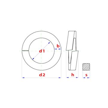 PGB Veerring DIN 127B M14 A2