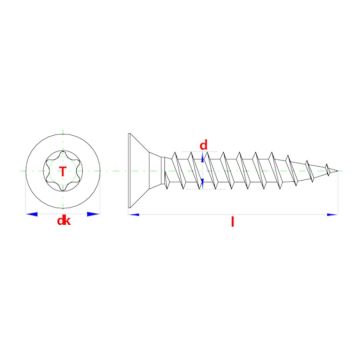 PGB Spaanderplaatschroef VK-T 4,0x40 Zn T20