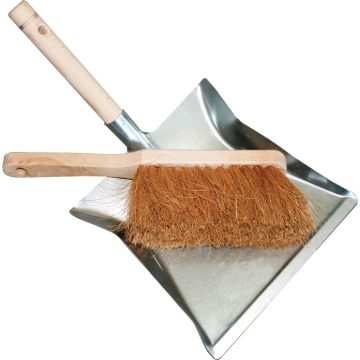 Bati-Clean Set Metalen Stofblik + Handveger Kokos