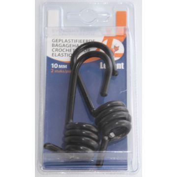 Geplastificeerde bagagehaak 6mm, setje van 2