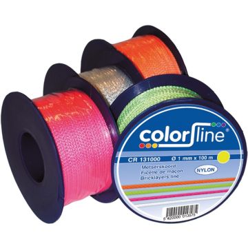 Color Line Metserskoord 1 mm x 50 m - NYLON - fluo geel