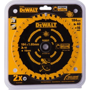 Dewalt DT10303-QZ CZB Elite 184mm x 16mm x 40t, finish, kerf 1,65mm