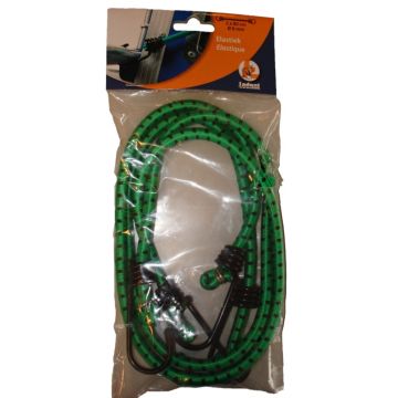 2 elastieken 8mm 80cm + haken voorverpakt