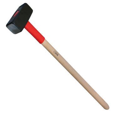 Solid Voorhamer met houten steel, met beschermhuls - 5000 gr