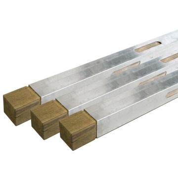 Premium Alu Metserprofiel 350cm met Hout - Alu Pro Wood