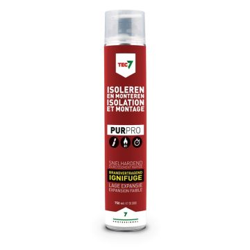 Tec7 PUR Pro isolatie- en montageschuim 750 ml