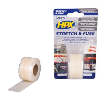 HPX Stretch & Fuse zelfvulkaniserende tape - transparant 25mm x 3m