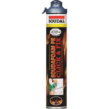 Soudal Soudafoam Brandwerend Click & Fix 750ml