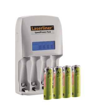 Laserliner Snellader SpeedPowerPack + 4 x batterij
