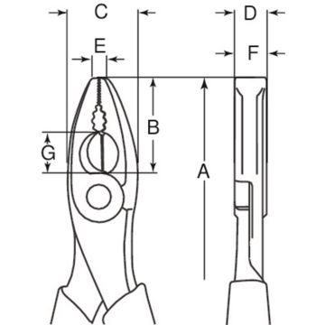 Bahco Combinatietang Vde 200mm (2628 S-200)
