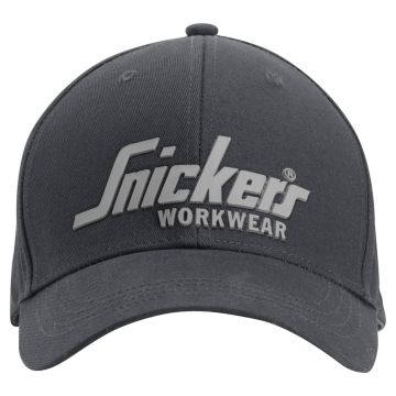 Snickers Logo Cap Maat unique Staalgrijs 90415804000