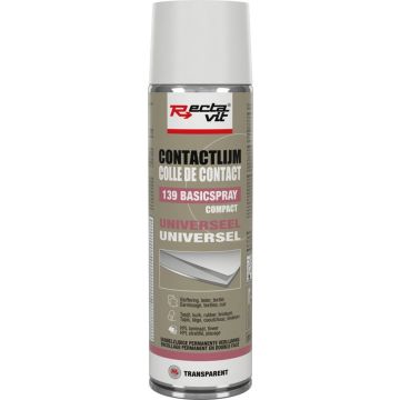 Rectavit Spuitlijmen Aerosol BasicSpray Compact (Transparant) - 0,5L