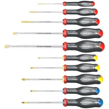 Facom Set van 10 schroevendraaiers