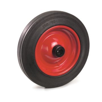 Fetra Massief rubberen band 250 x 60mm - stalen velg rood - 70211