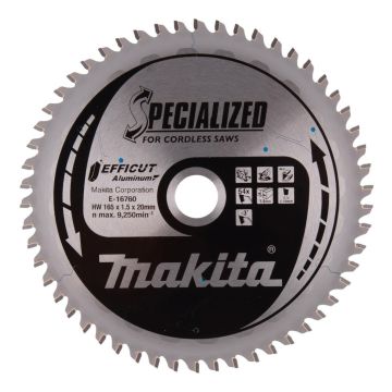 Makita - E-16760 - Cirkelzaagblad, Efficut TCT, 165 x 20mm, 54 T