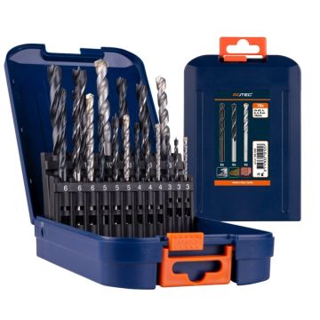 Rotec Spiraalborenset 3/4/5/6/8/10, 18-dlg (hout/metaal/steen)