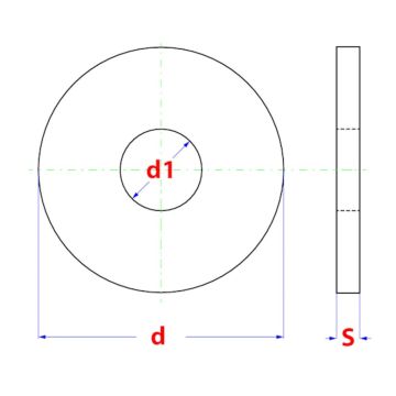 PGB Carrosserie sluitring HV100 M10x40 Zn (1,50)