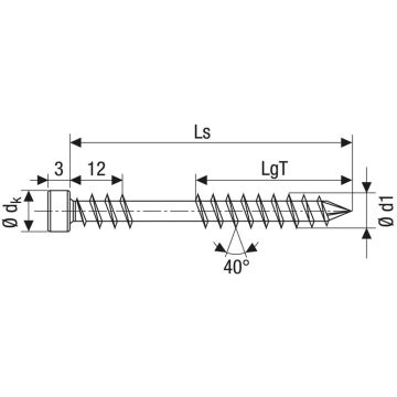 Spax Terrasschroef A2 Cilinderkop T-star Plus T25 Fixeerschroefdraad Cut 5x50mm (200 stuks)