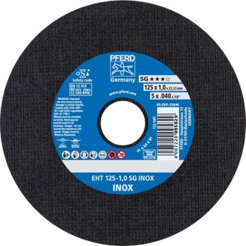 Pferd Doorslijpschijf EHT 125-1,0 SG Inox
