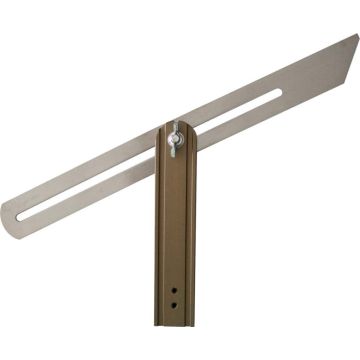 Stenroc Zweihaak 300 mm, alu aanslag, met inox blad